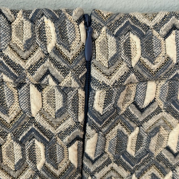 Anthropologie • Maeve Emmy Blue Gray Gold Textured Pencil Skirt Size Small - Picture 13 of 17